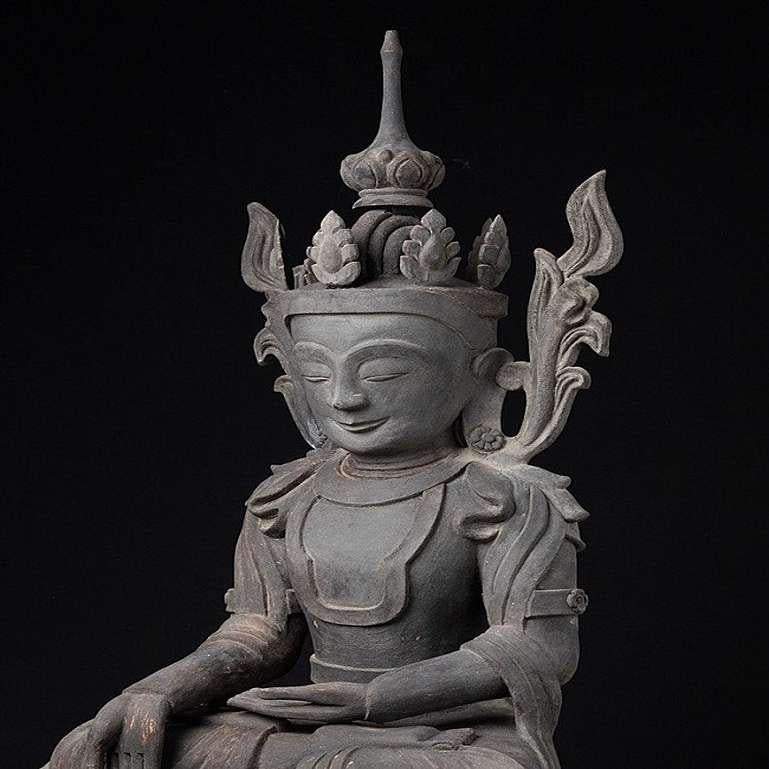 Bouddha assis ancien de Birmanie en vente 4