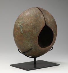 Old Solid Copper Hollow Circular Form Mbole Currency DRC Africa Early 20th Cent