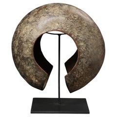 Old Solid Copper Hollow Circular Form Mbole Currency DRC Africa Early 20th Cent