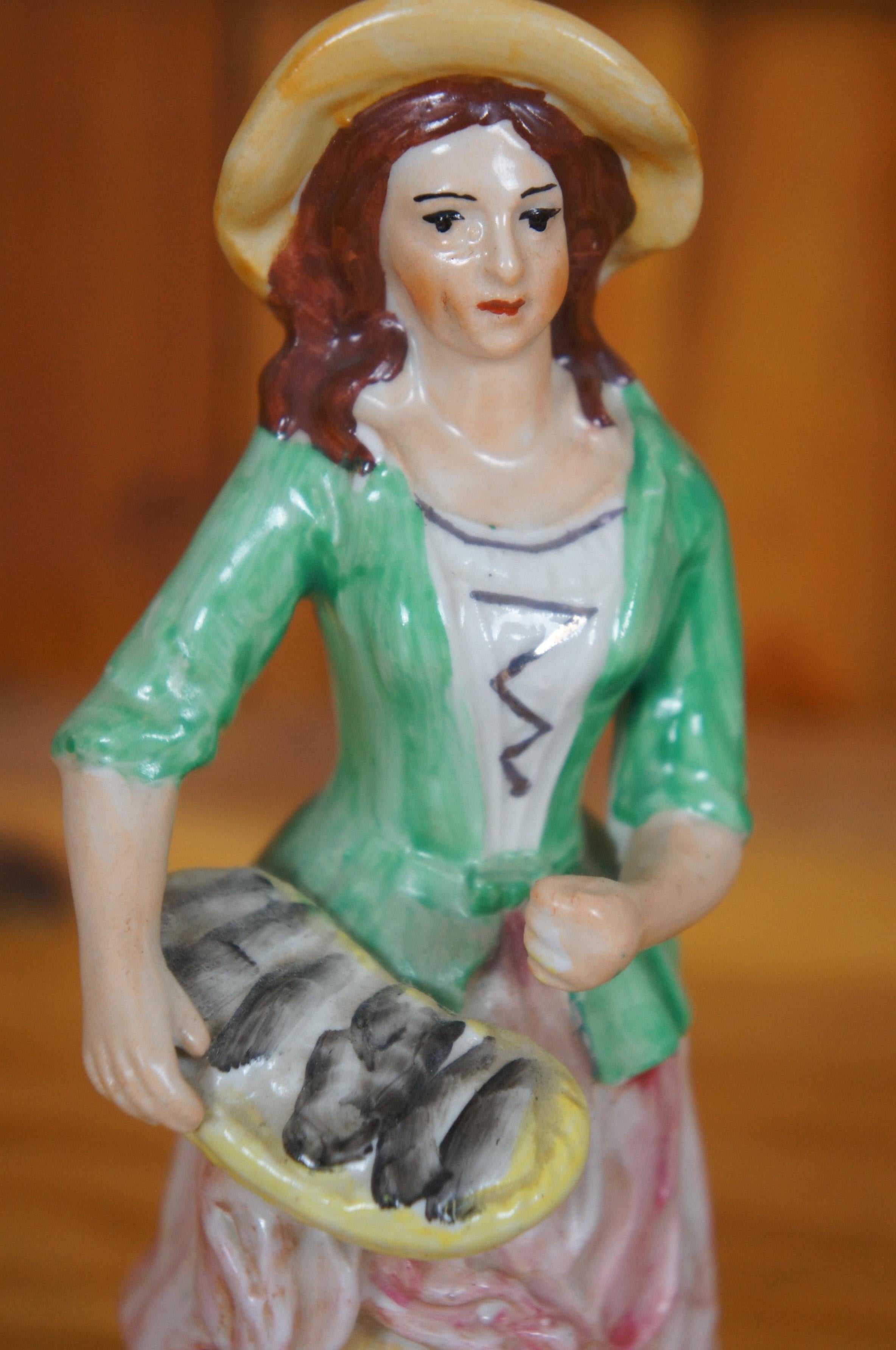Vecchio Staffordshire Ware Porcellana Pesce Fagiano Gioco Raccolta Figurine 8