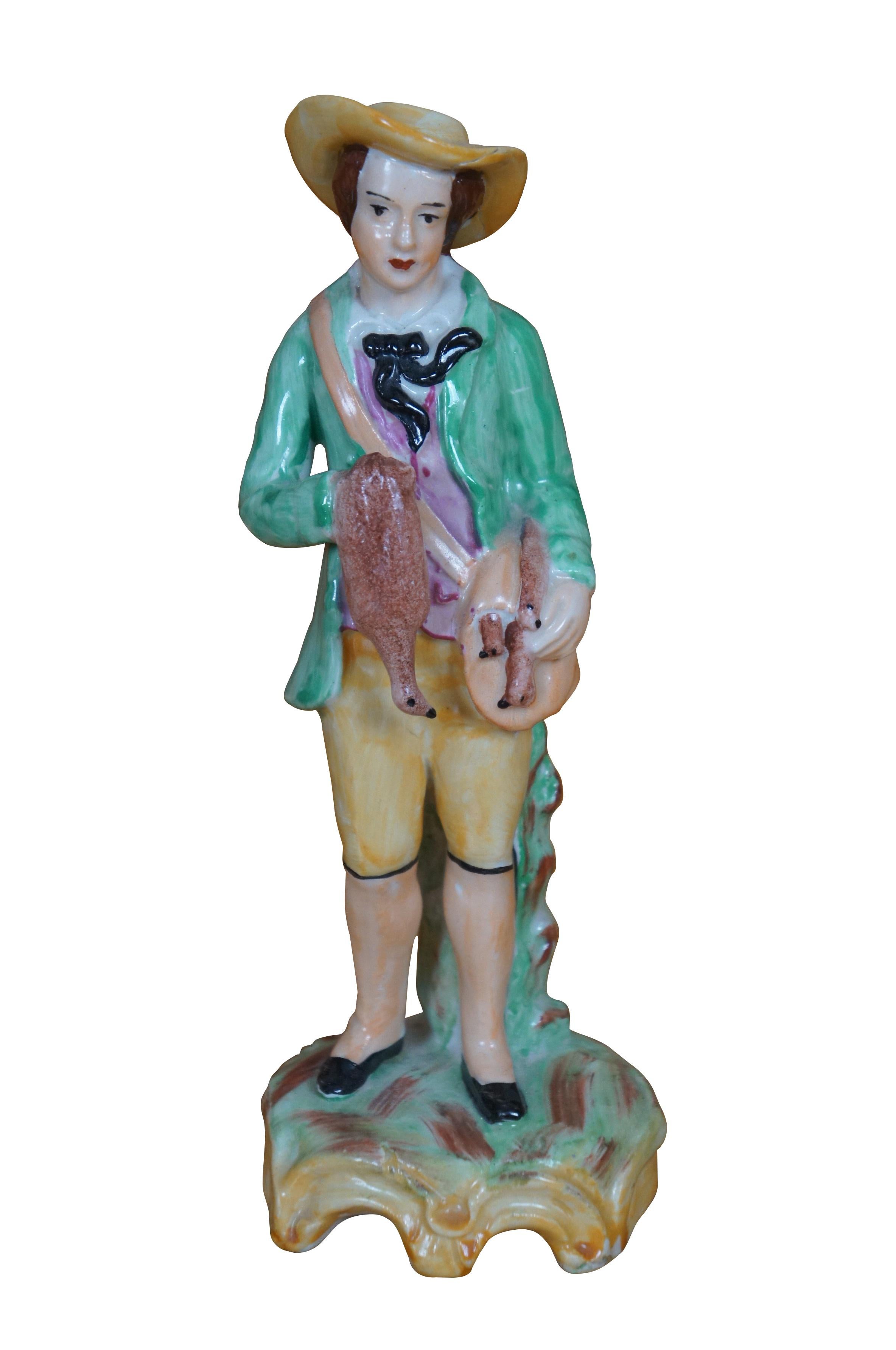 Vecchio Staffordshire Ware Porcellana Pesce Fagiano Gioco Raccolta Figurine 8