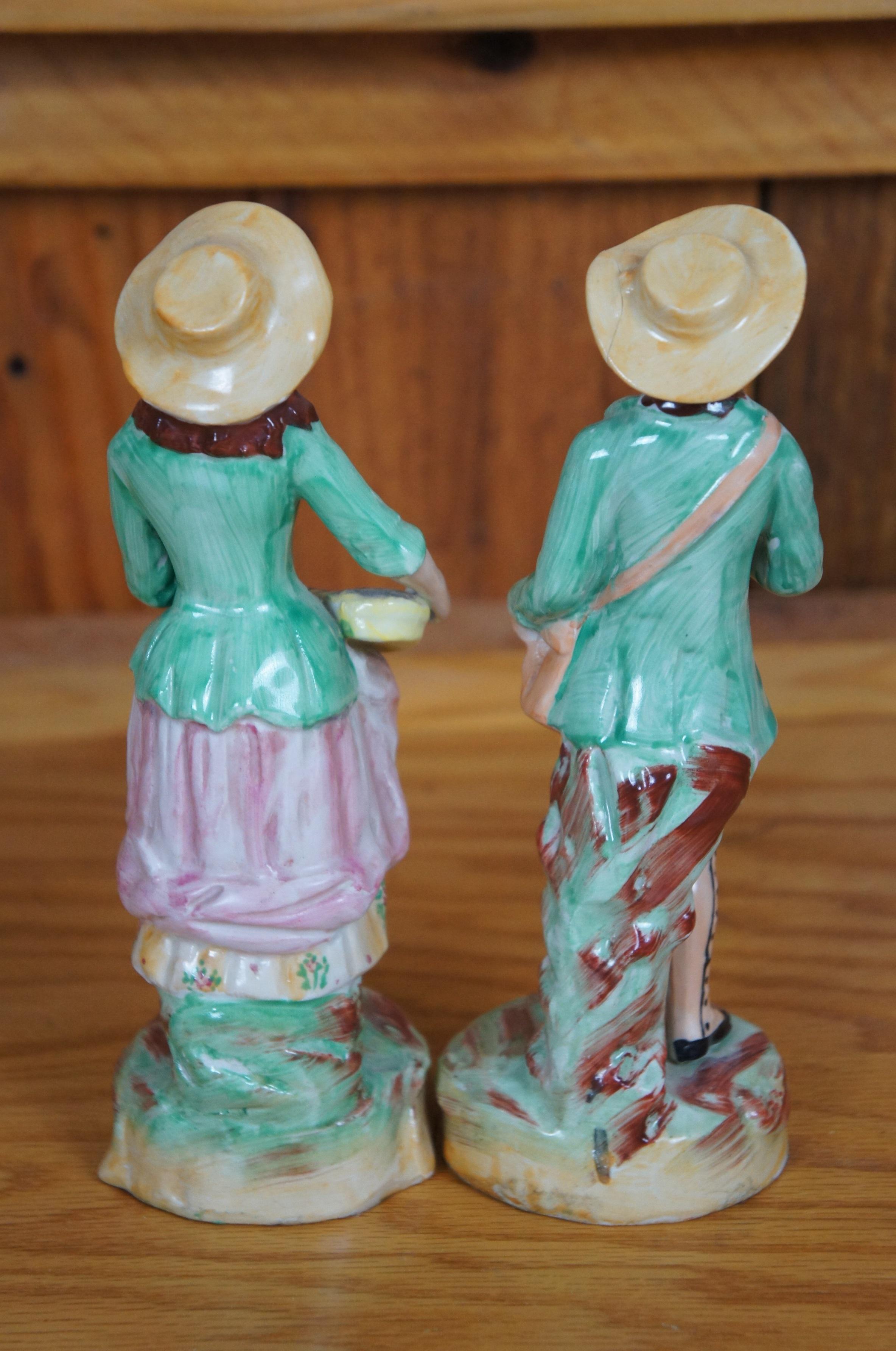 Vecchio Staffordshire Ware Porcellana Pesce Fagiano Gioco Raccolta Figurine 8