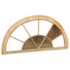 Ancien vitrail:: lunette de porte en bois:: 20ème siècle:: Italie