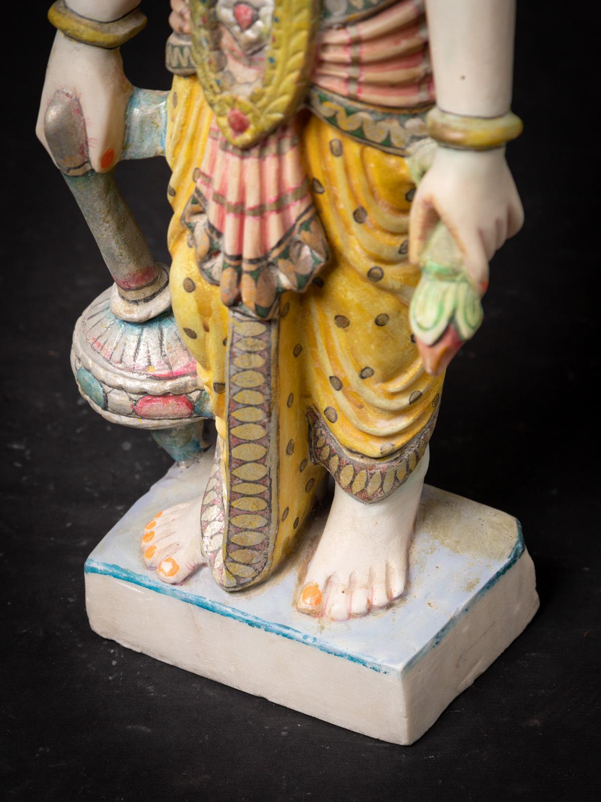 Old standing marble statue of Vishnu from India For Sale 7