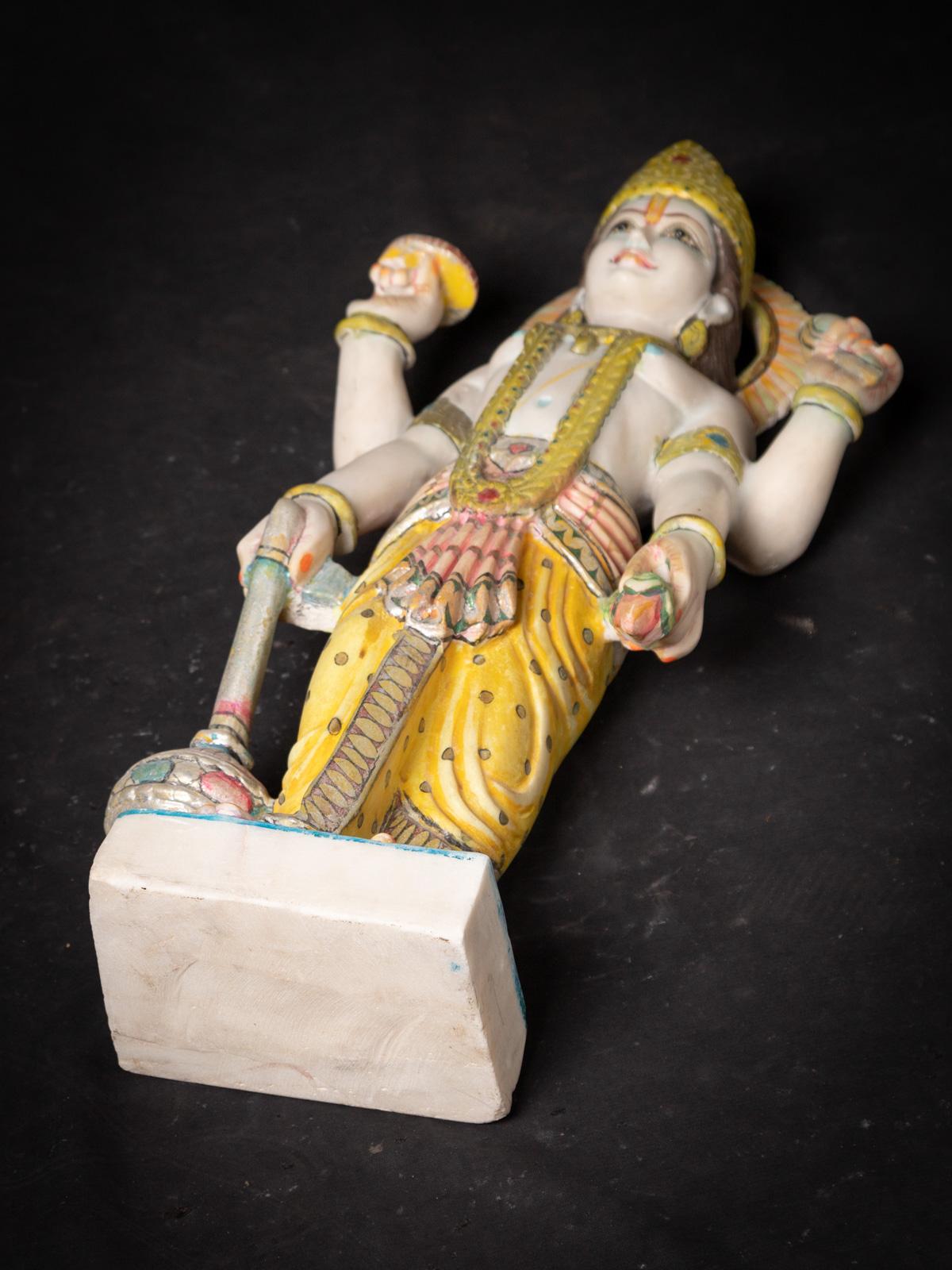 Old standing marble statue of Vishnu from India For Sale 12