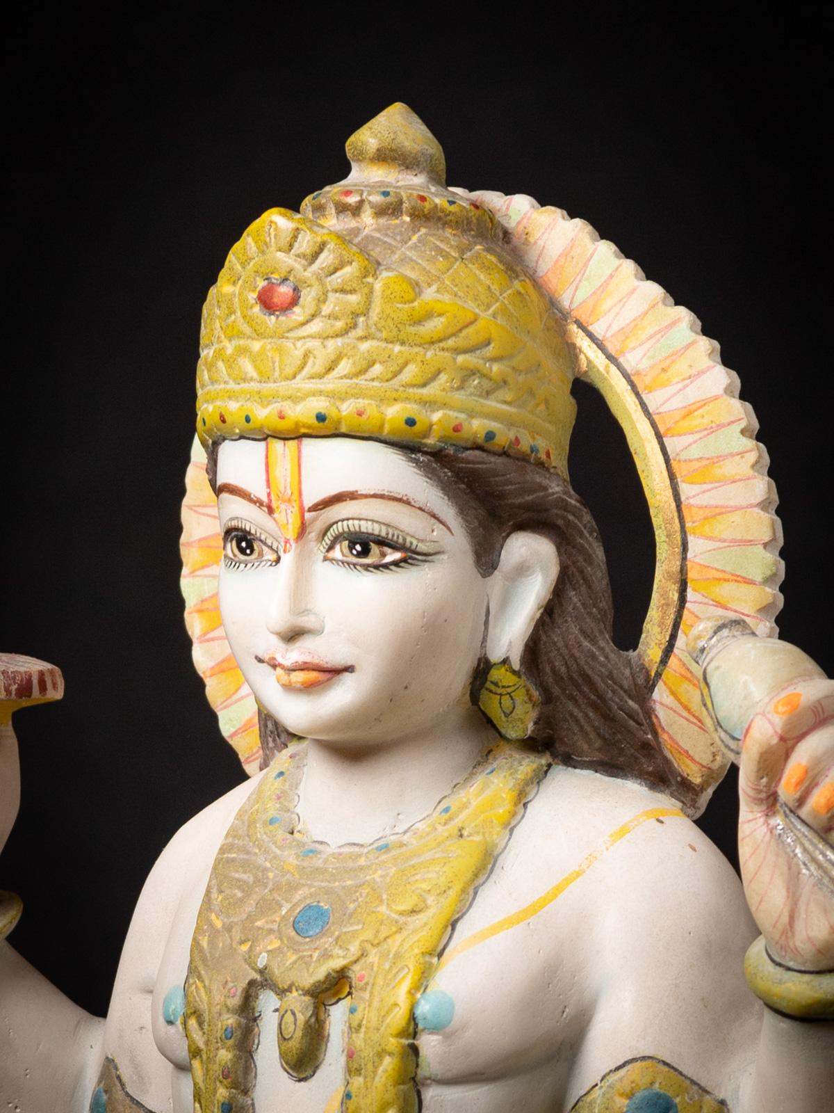 Indian Old standing marble statue of Vishnu from India For Sale