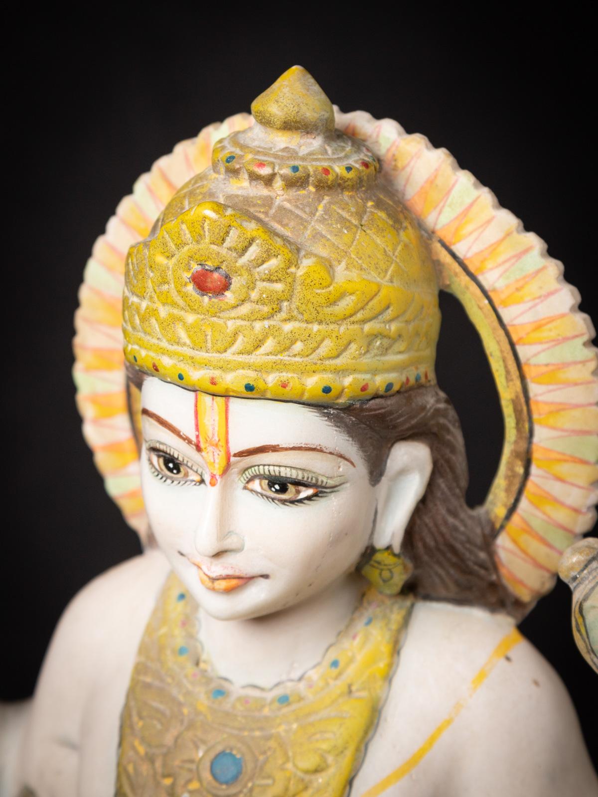 20th Century Old standing marble statue of Vishnu from India For Sale