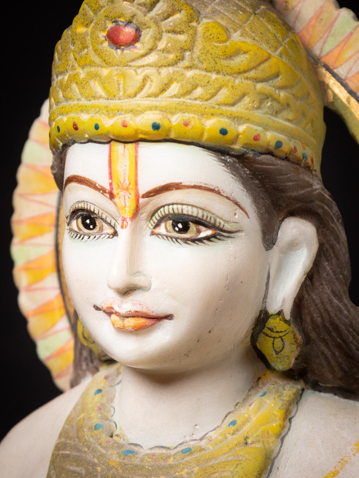 Marble Old standing marble statue of Vishnu from India For Sale