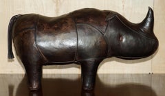 VECCHIO STOCK LiBERTY OF LONDON STILE OMERSA POGGIAPEDI IN PELLE MARRONE RHINOCEROS RHINO
