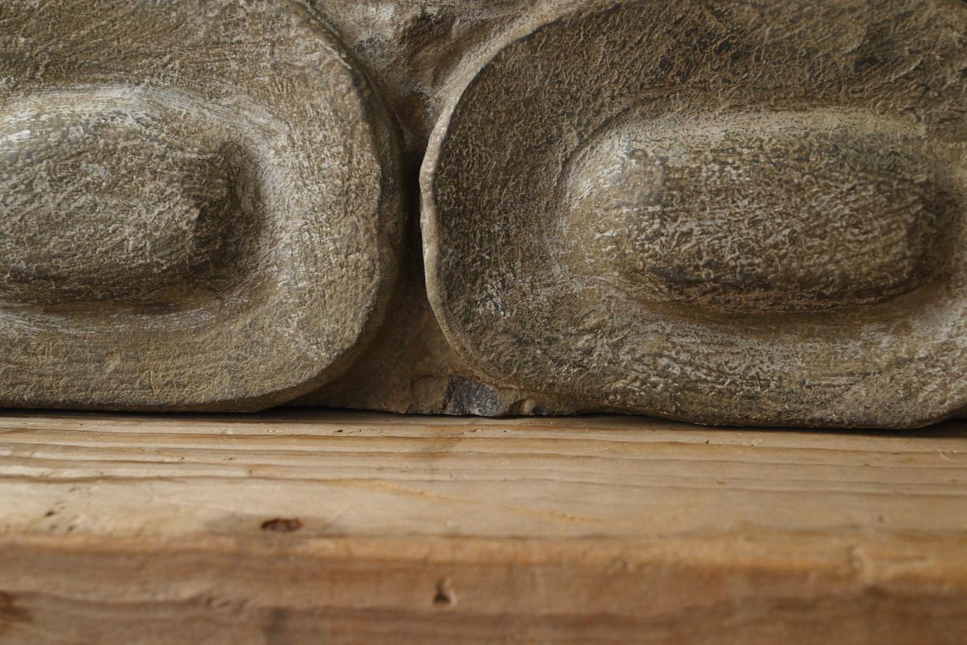 Old stone cow figurine from Korea or Japan/Before the 19th century/Deified cow For Sale 7