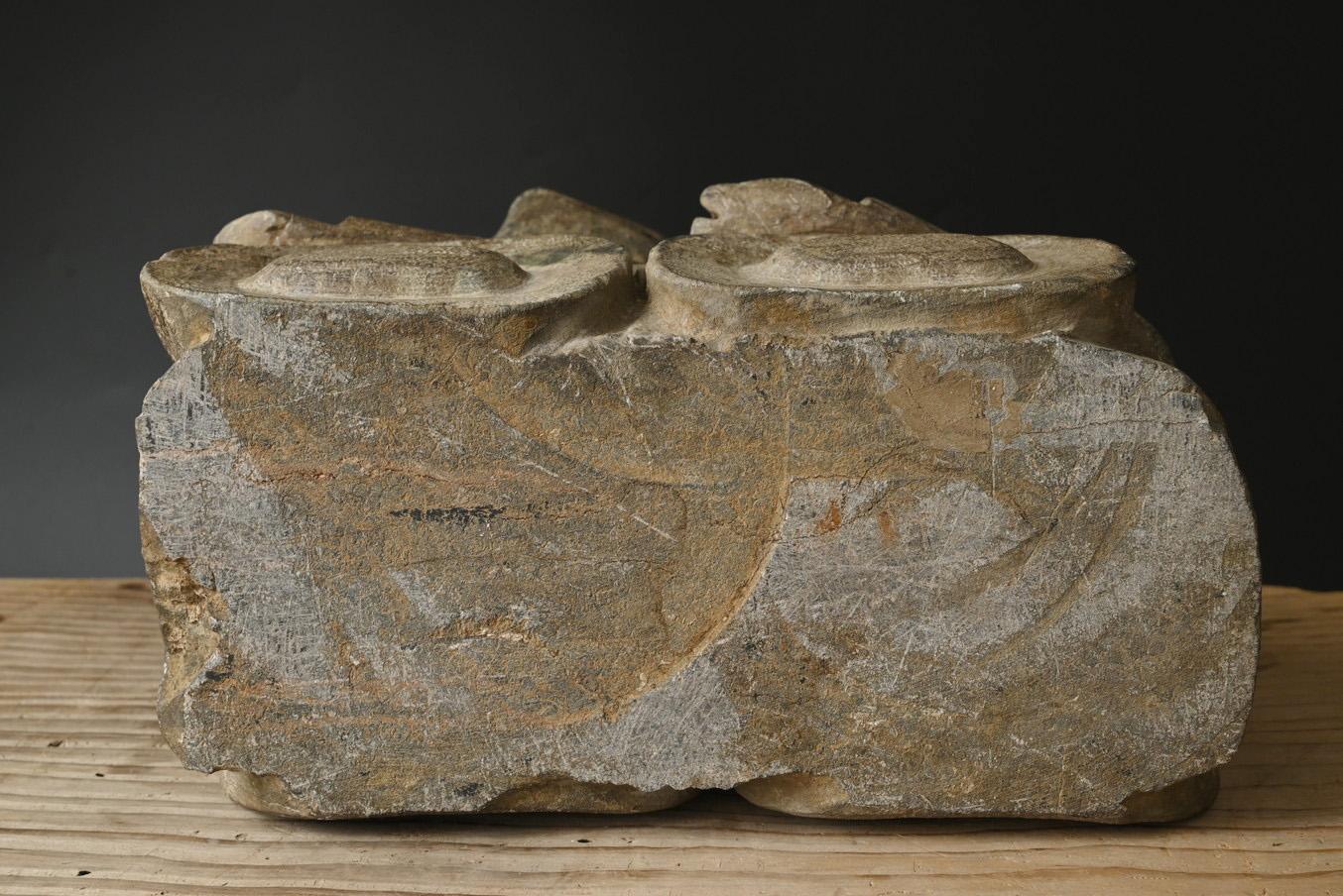 Old stone cow figurine from Korea or Japan/Before the 19th century/Deified cow For Sale 8