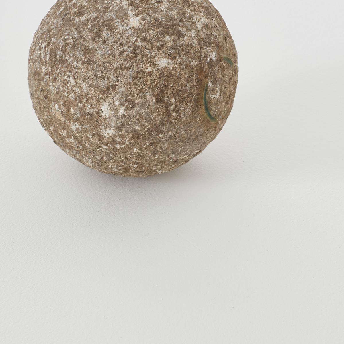 20th Century Old Stone Finial Ball Ornament, France, circa 1900s