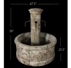 Old Stone Fountain - Limestone Pool Fountain - Antique Garden Fountain