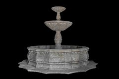 Old Stone Fountain - Limestone Pool Fountain - Antique Garden Fountain