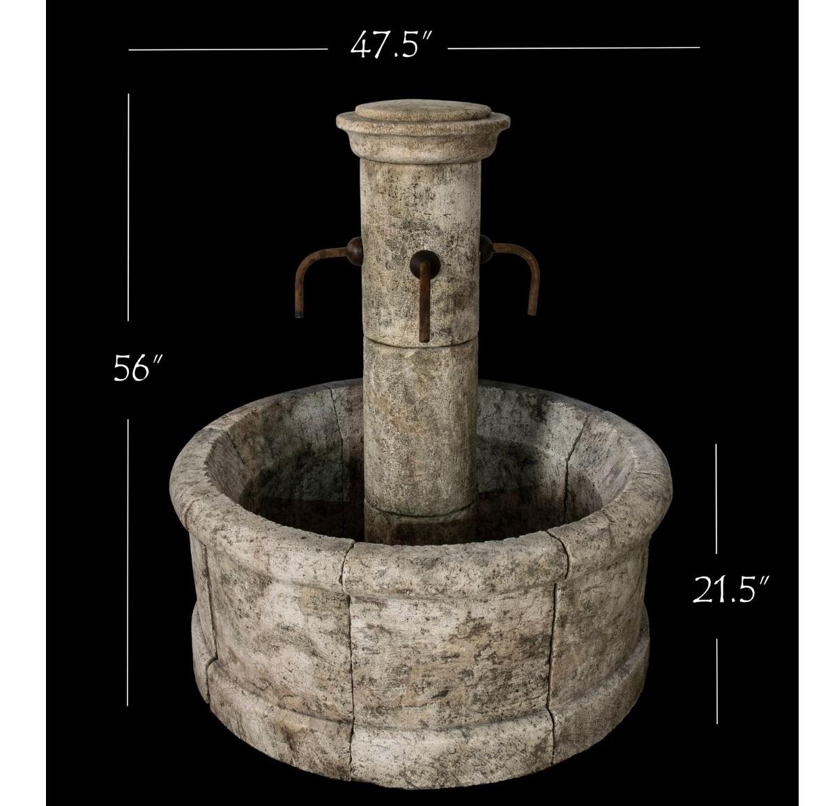 Old Stone Fountain - Limestone Pool Fountain - Antique Garden Fountain