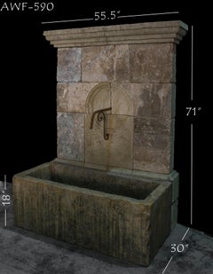 Old Stone Fountain - Limestone Wall Fountain - Antique Garden Fountain