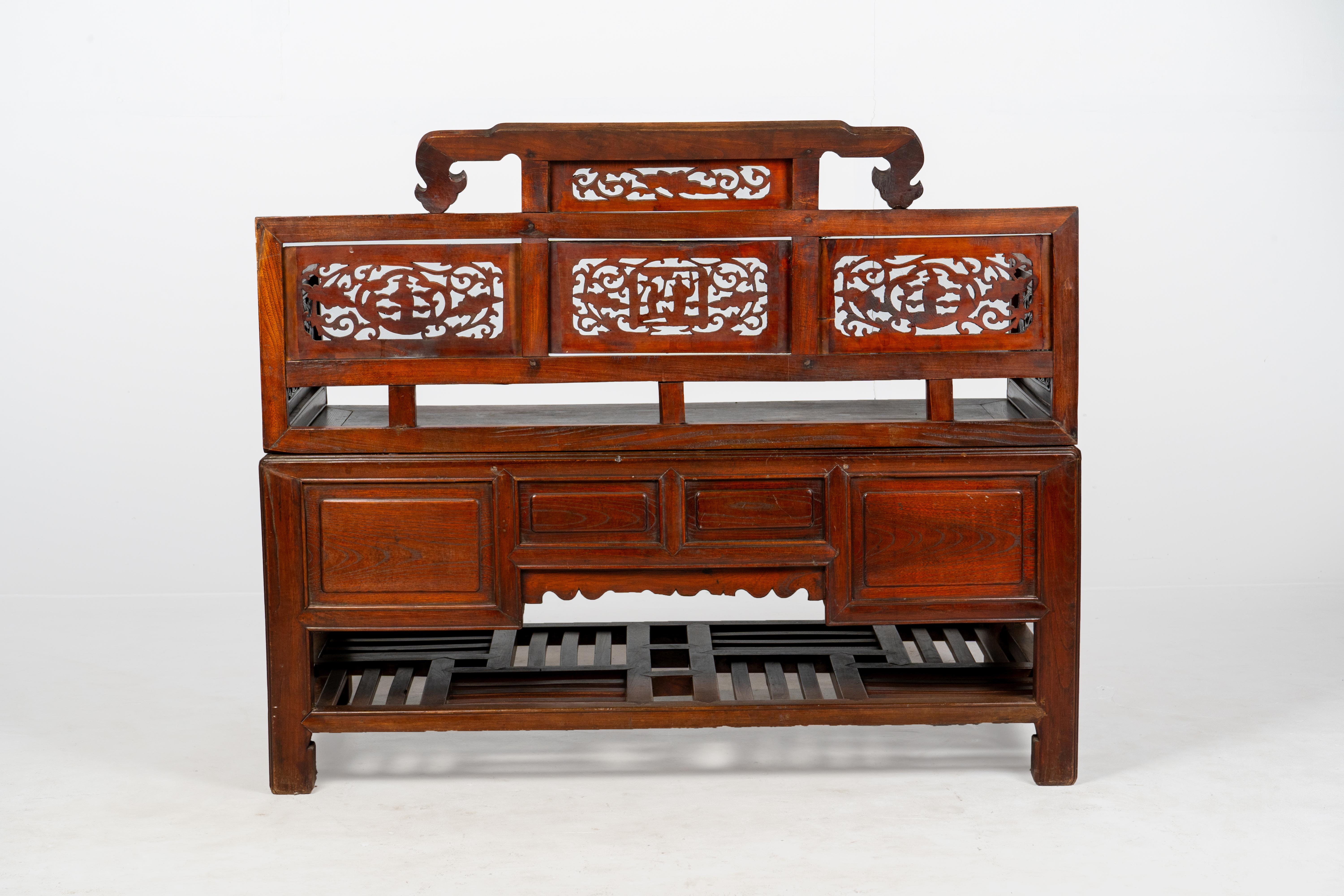 Old Style Bench with Drawers 1