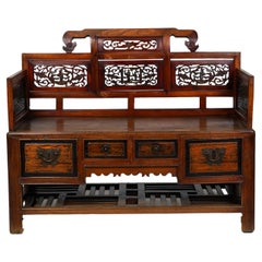 Old Style Bench with Drawers