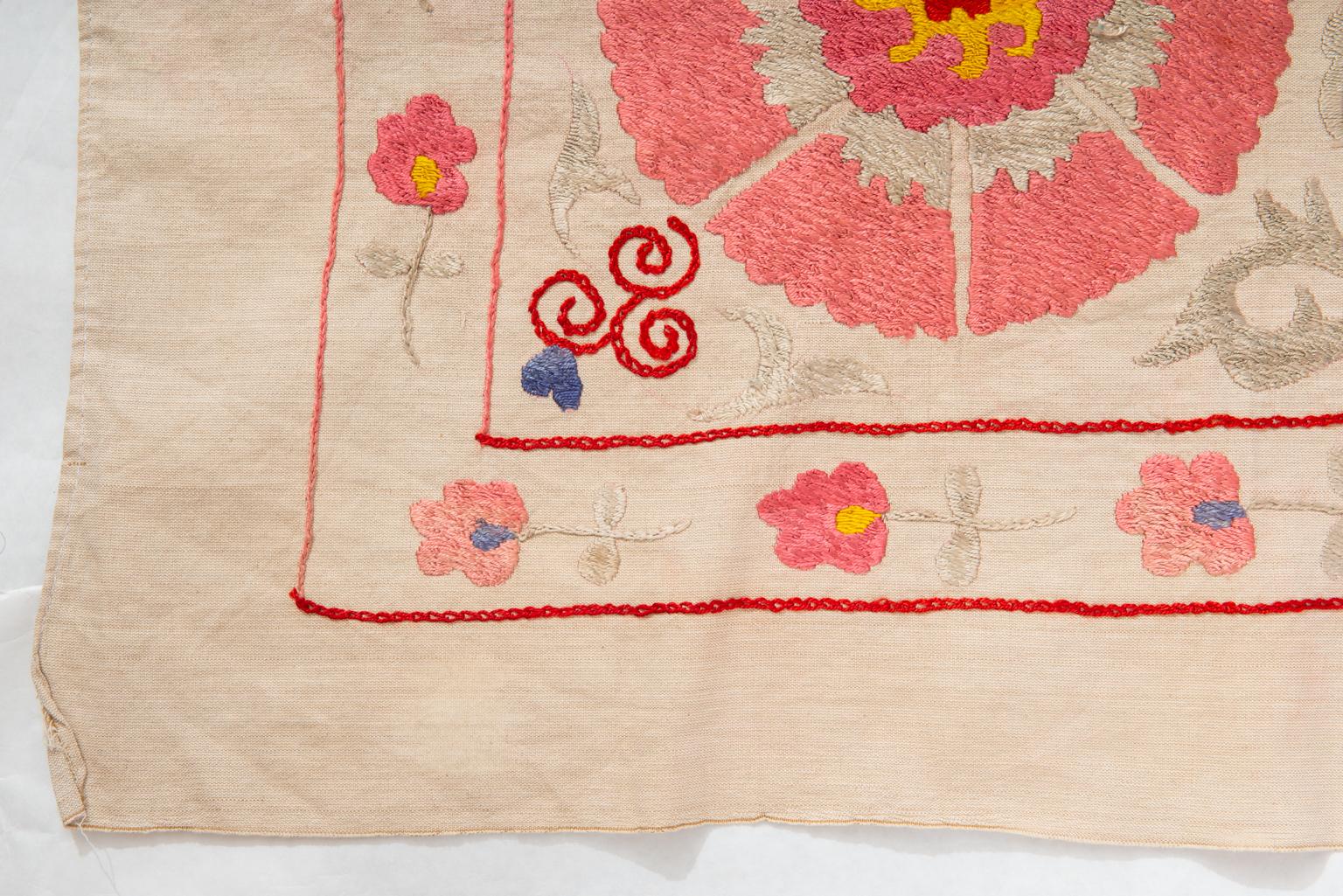 Old Susani Uzbekistan Silk Embroidered Tapestry 4