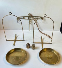 Old Suspended Balance Scale in Brass