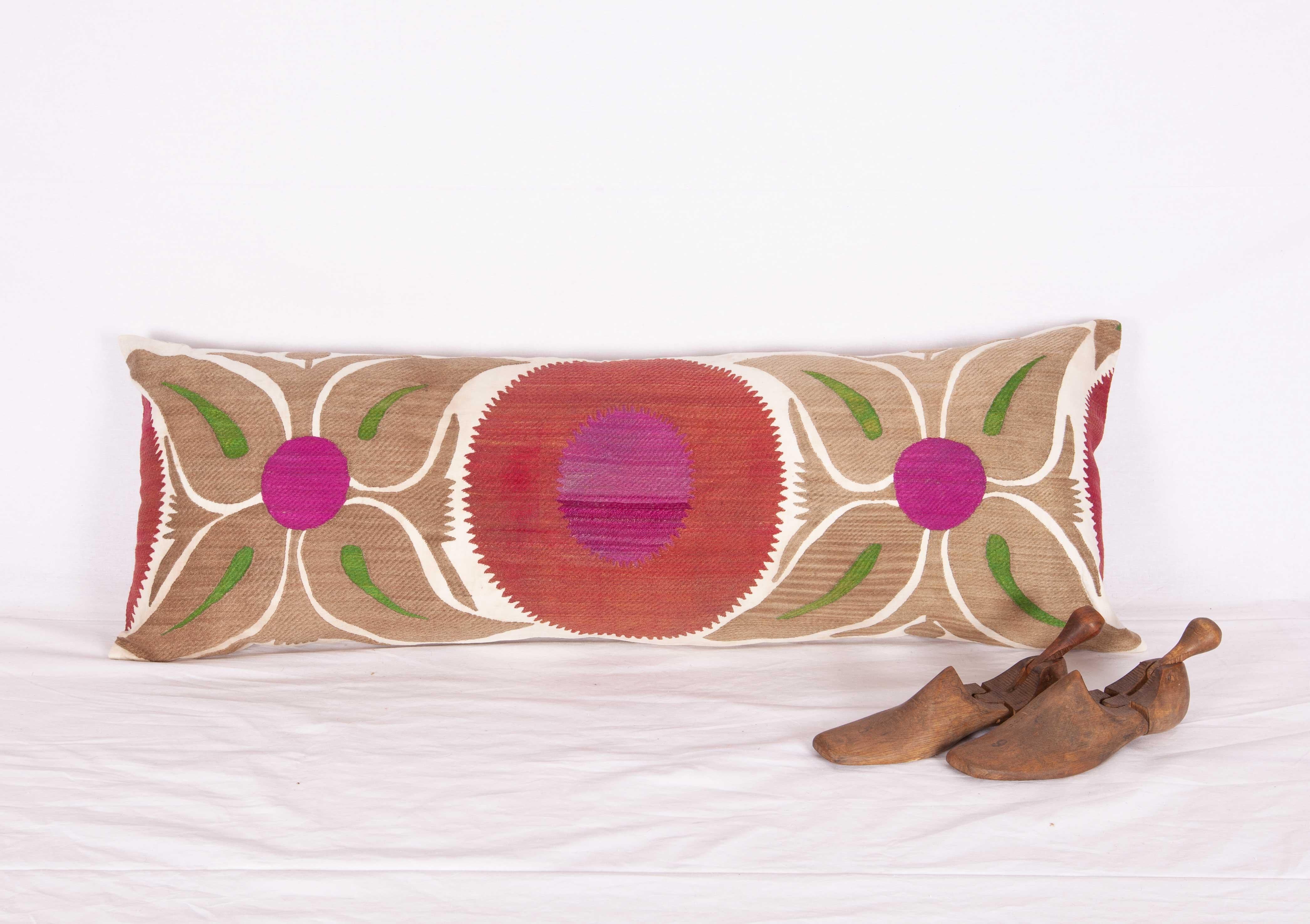 Old Suzani Pillow / Cushion Cover Fashioned from a Mid-20th Cenury Suzani In Good Condition In Istanbul, TR