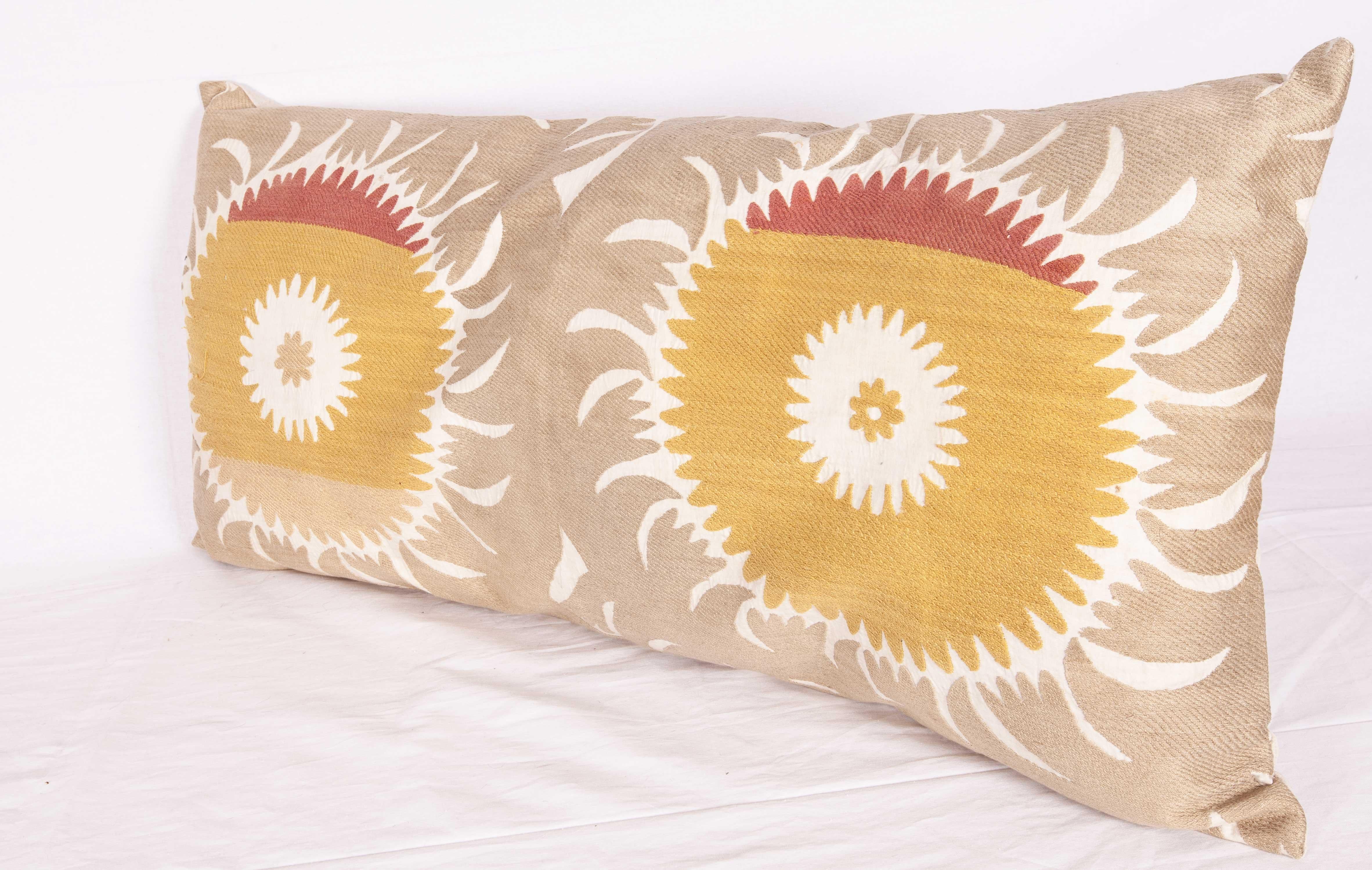 Old Suzani Pillow/Cushion Cover Fashioned from a Mid-20th Century Suzani In Good Condition For Sale In Istanbul, TR