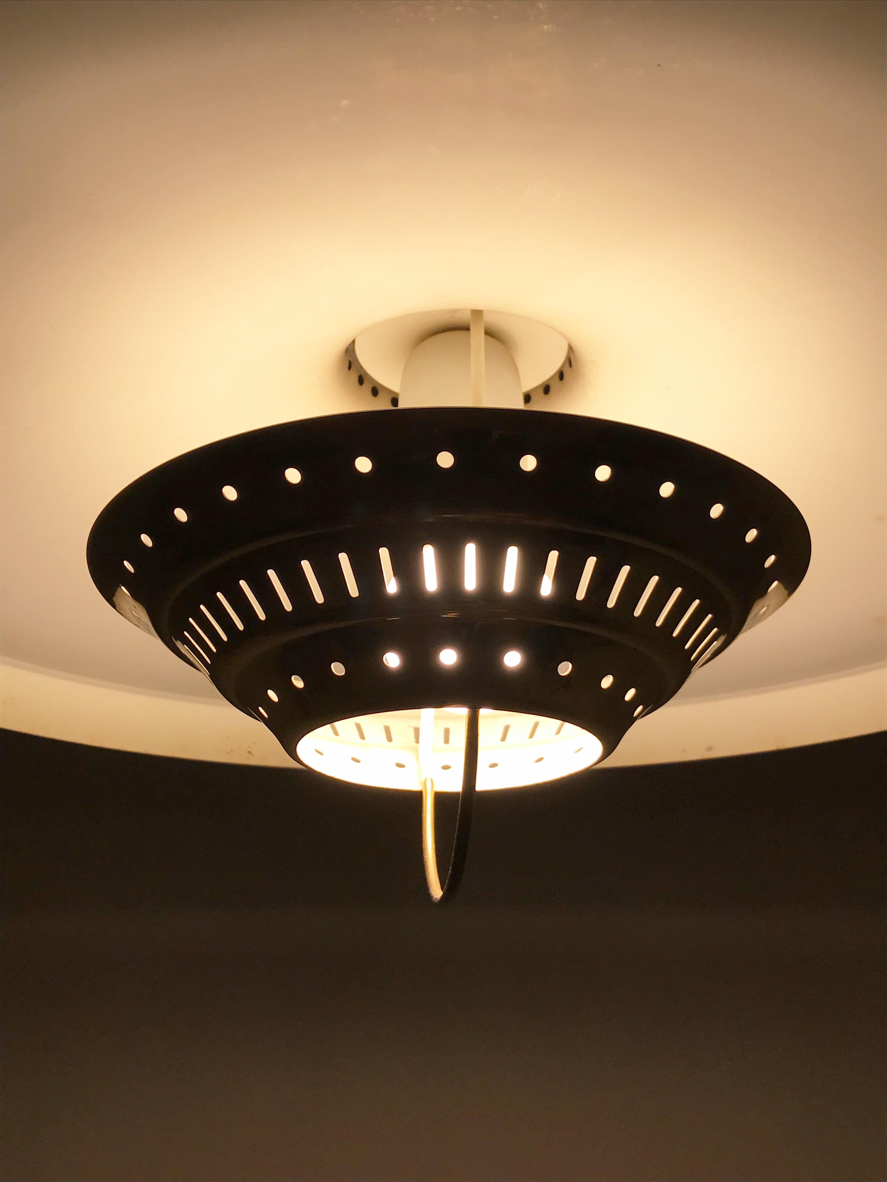 Swedish Ceiling Pendant Lamp by Hans Agne Jakobsson for Markaryd, 1960s Brass In Good Condition In Berlin, DE