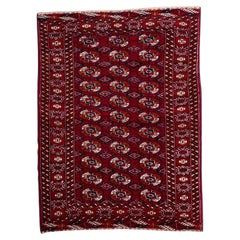 Old Tekke Bukhara Turkmen Carpet, Cental Asian Turkoman Rug