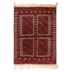Old Tekke Bukhara Turkmen Carpet, Cental Asian Turkoman Rug RareTurkmenistan