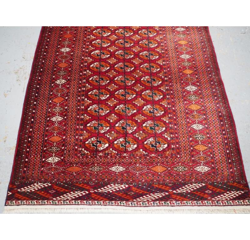 20th Century Old Tekke Turkmen Rug Rows of Small Animals, Circa 1920/30 For Sale