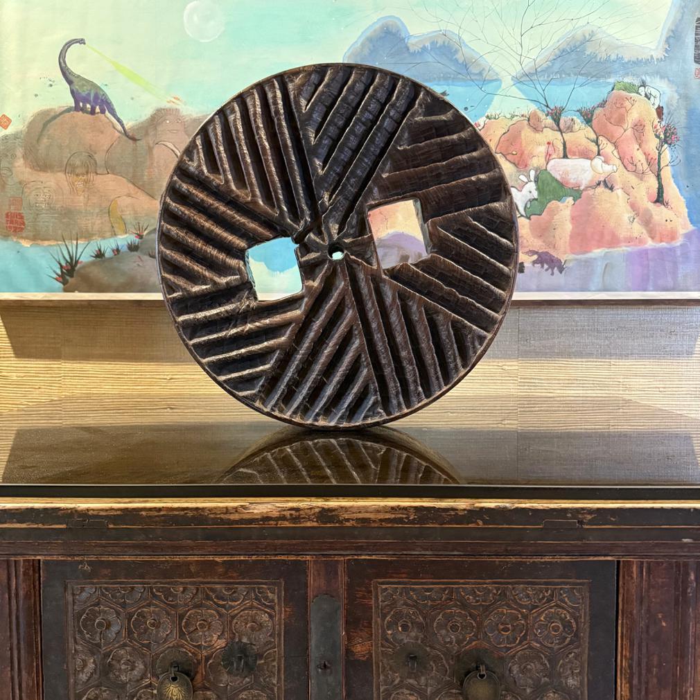 Old Thai Ironwood Millstone For Sale 2
