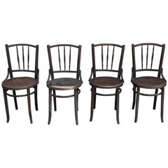 Old Thonet Chairs, Set of 4