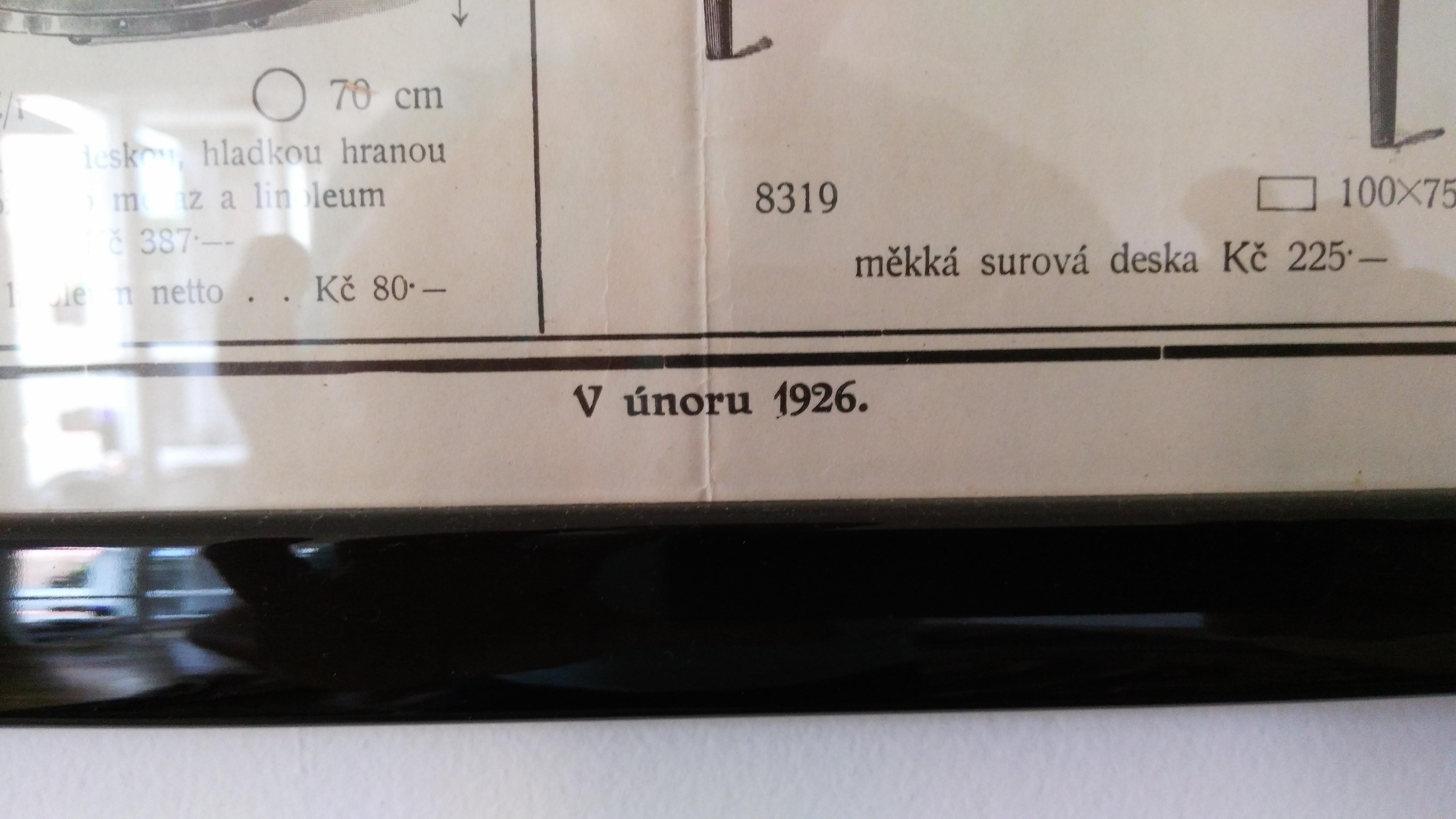 Vecchio poster di mobili Thonet In condizioni buone in vendita a Praha, CZ