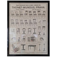 Ancienne affiche de mobilier Thonet
