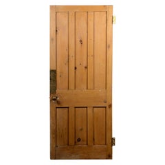 Old Three over Three Vertical Panel Pine Door, 20th Century