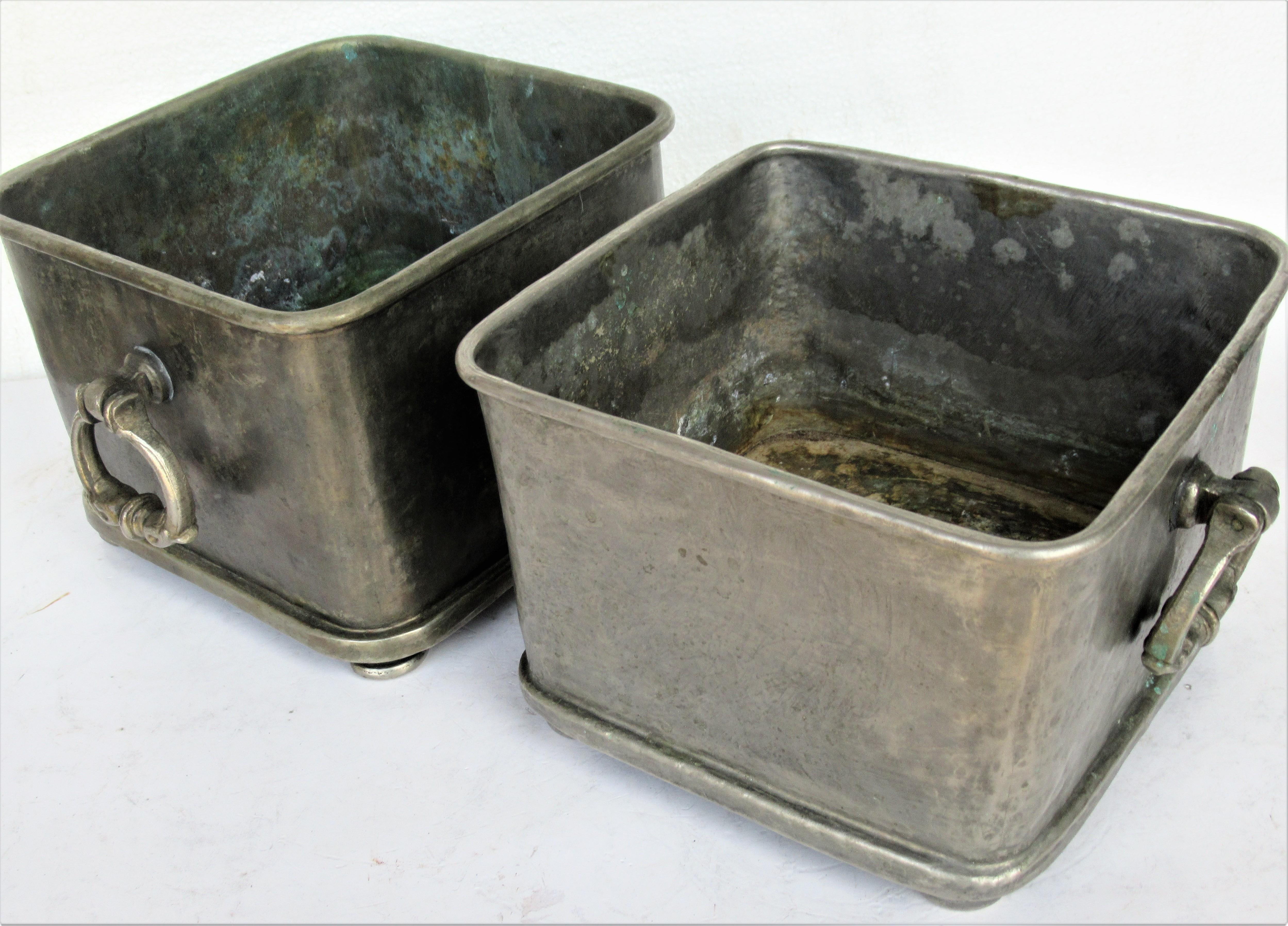 Tinned Bronze Tabletop Cachepot Planters 10