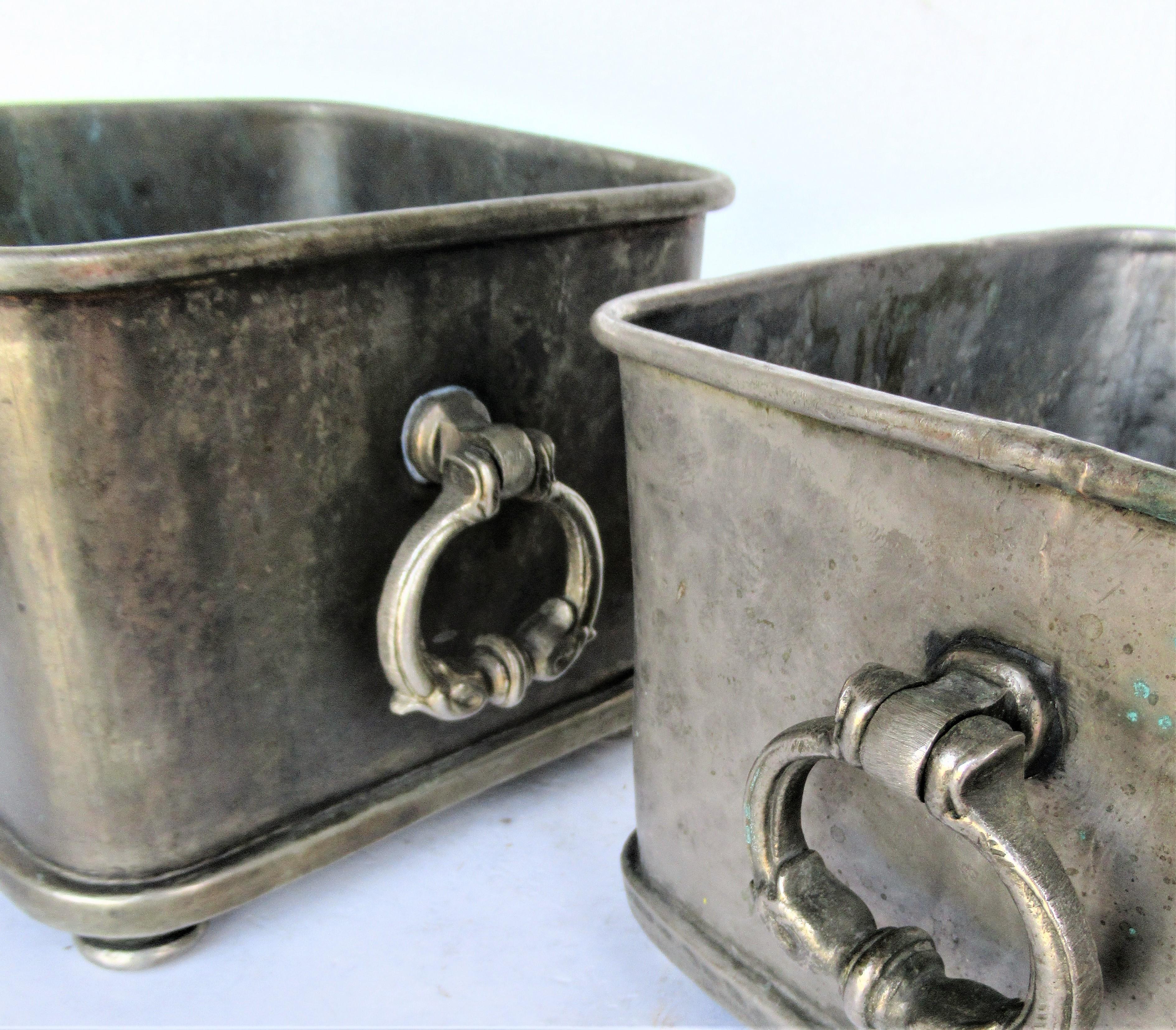 Tinned Bronze Tabletop Cachepot Planters 11