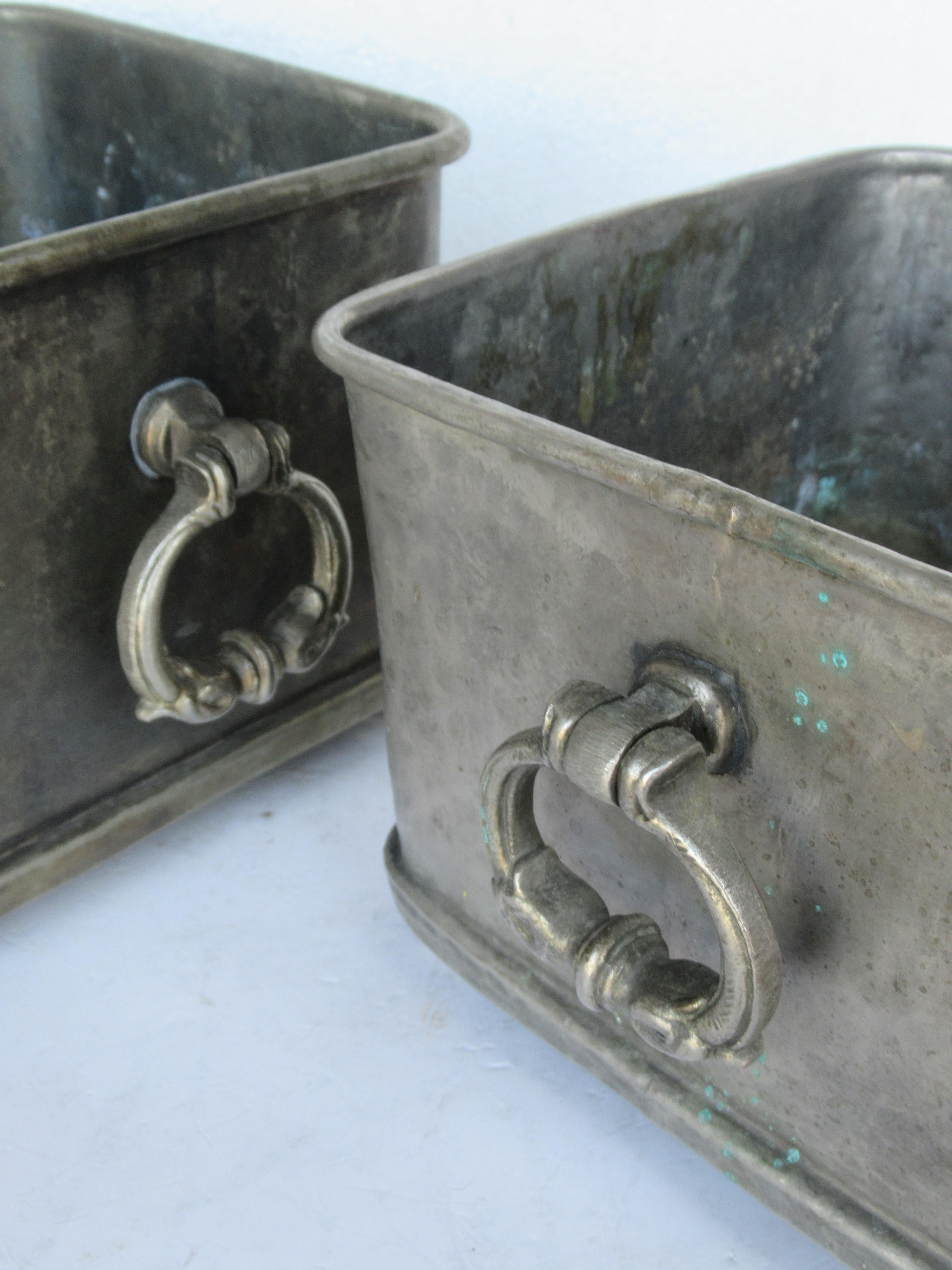 Other Tinned Bronze Tabletop Cachepot Planters
