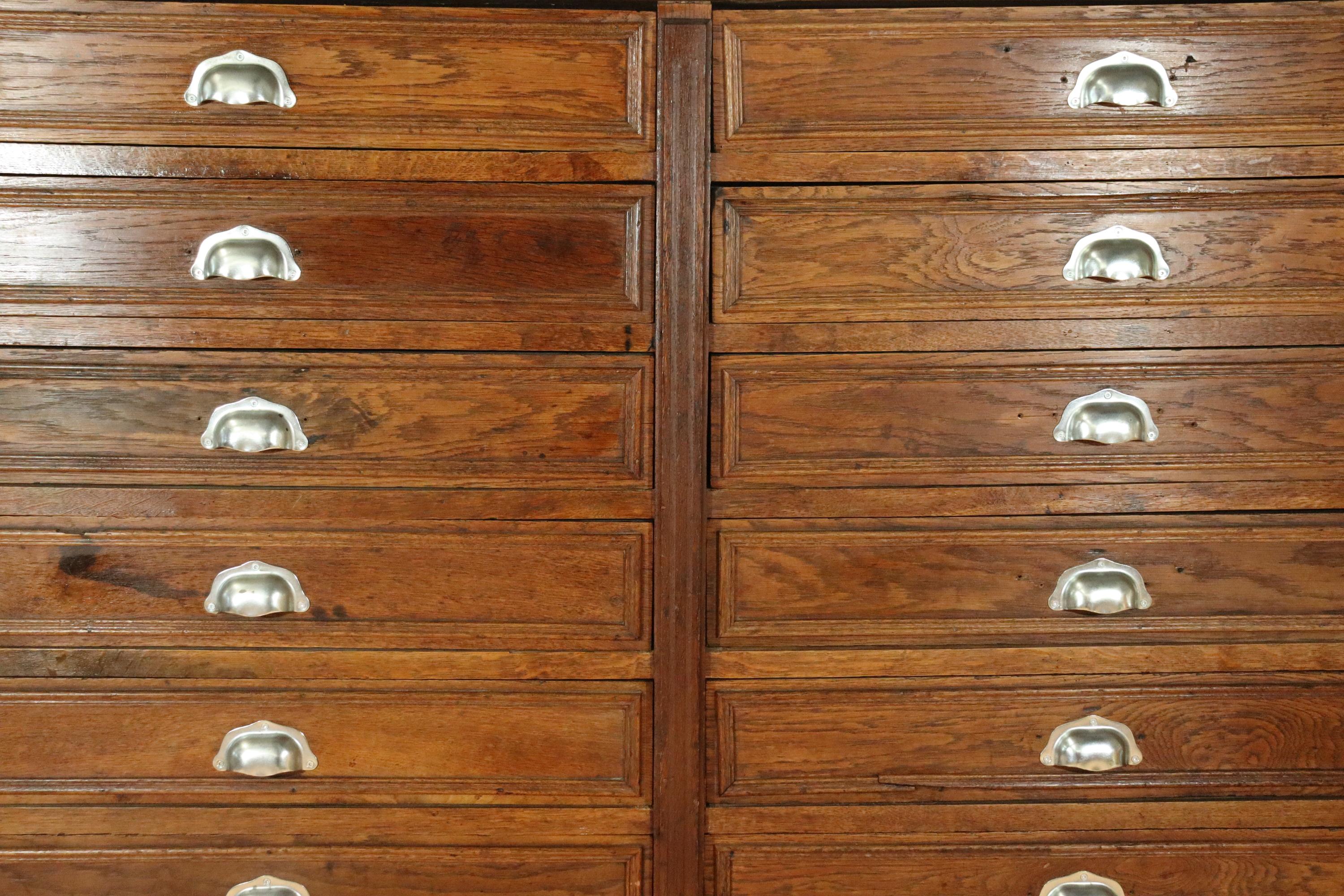 19th Century Old Trade Furniture, 14 Drawers For Sale