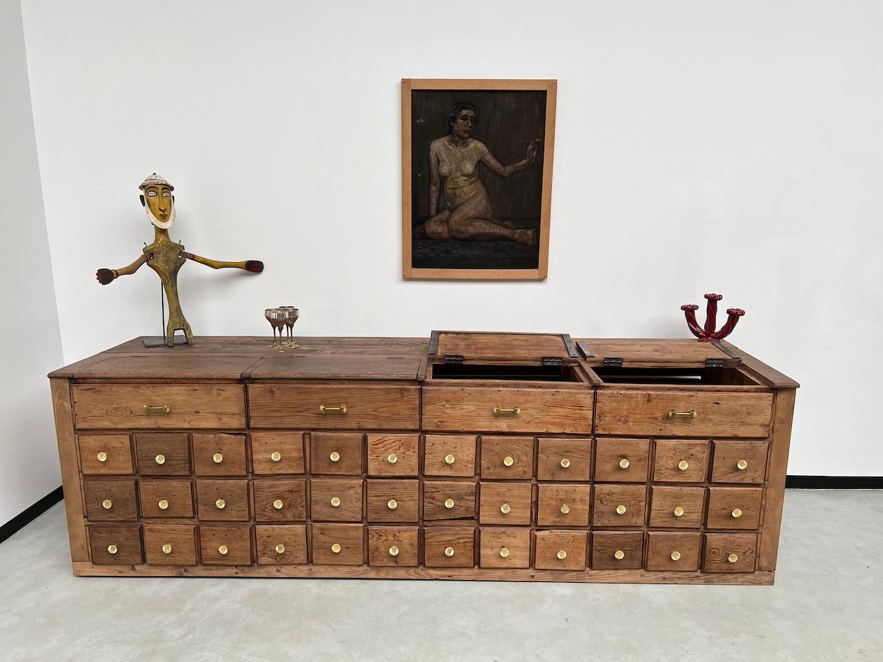 Althandelsmöbel aus Eichenholz Schubladen XL-Format (Frühes 20. Jahrhundert) im Angebot