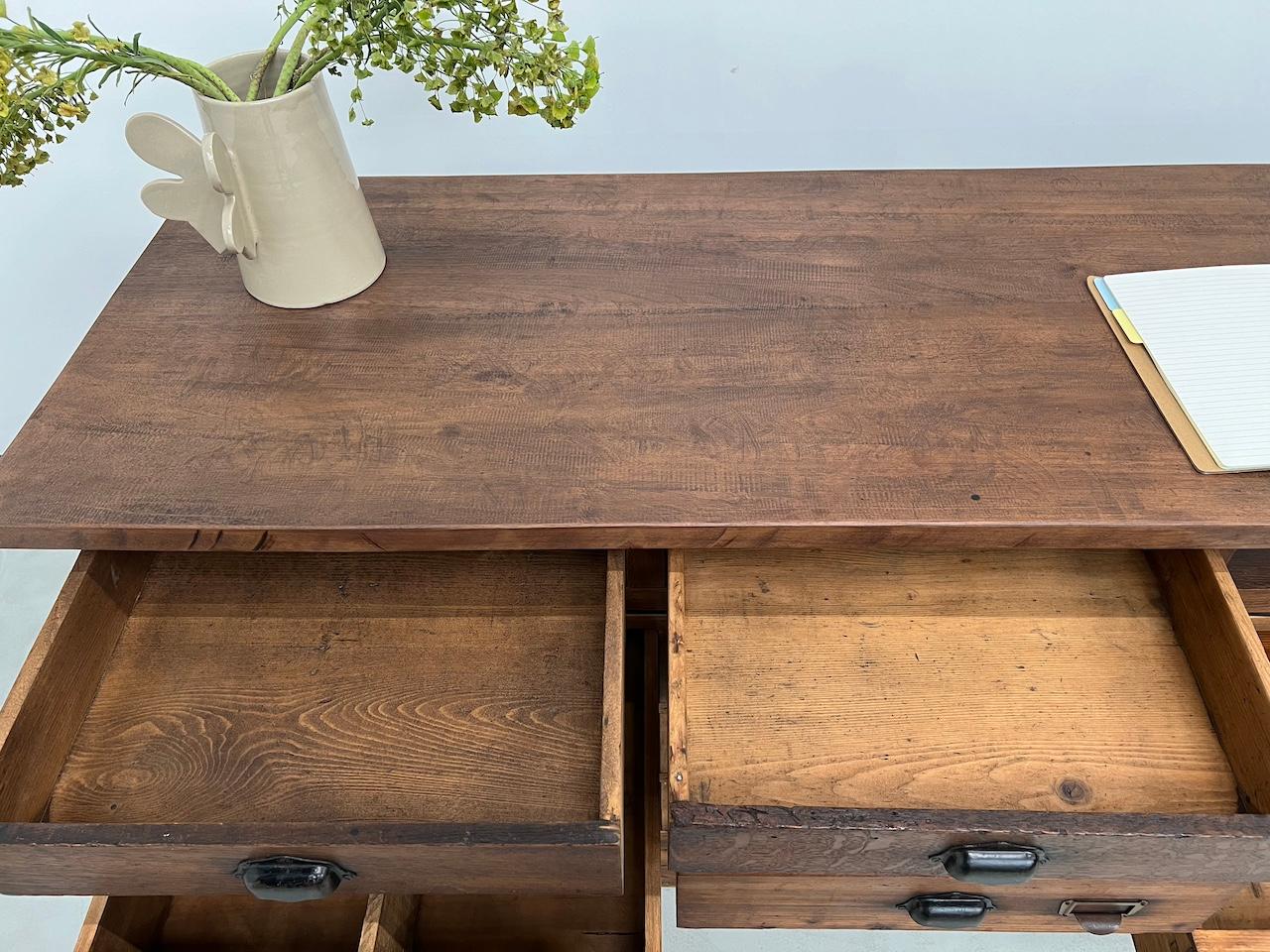 Old trading counter with drawers, fully restored. 7