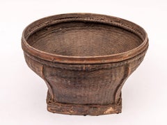 Old Tribal Market Basket from Cambodia, Mid-20th Century