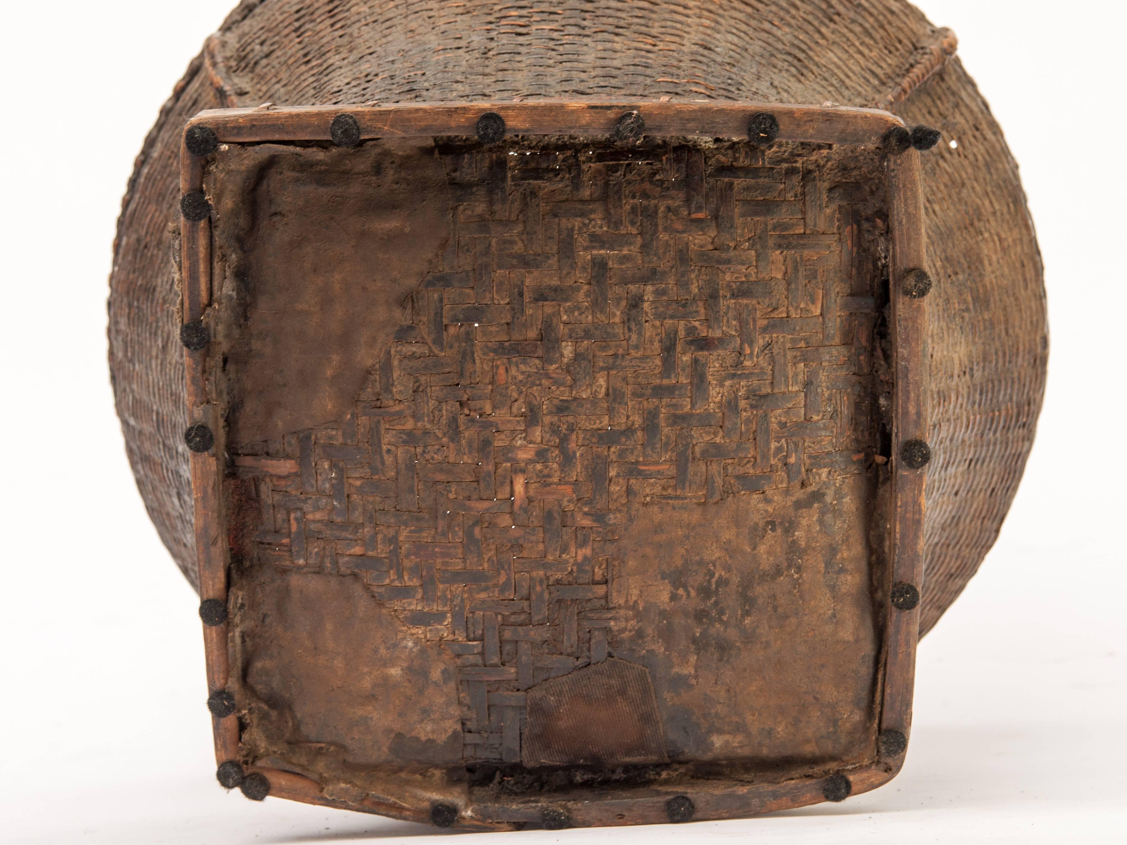 Old Tribal Market Basket from Cambodia, Mid-20th Century 2