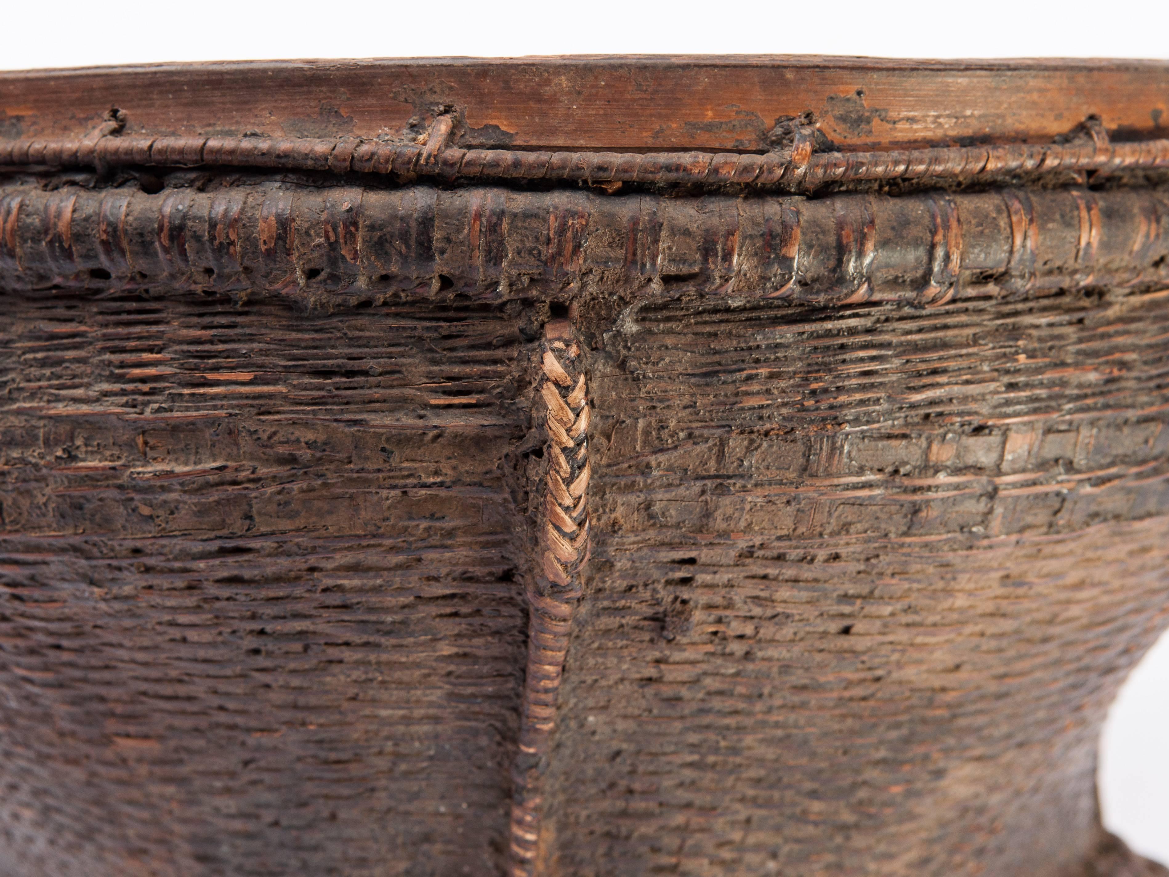 Old Tribal Market Basket from Cambodia, Mid-20th Century 3