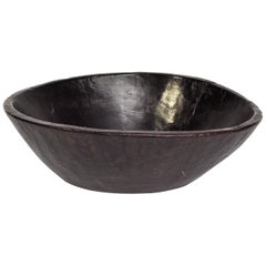 Vintage Old Tribal Wooden Bowl from the Nepal Himal, Mid-20th Century