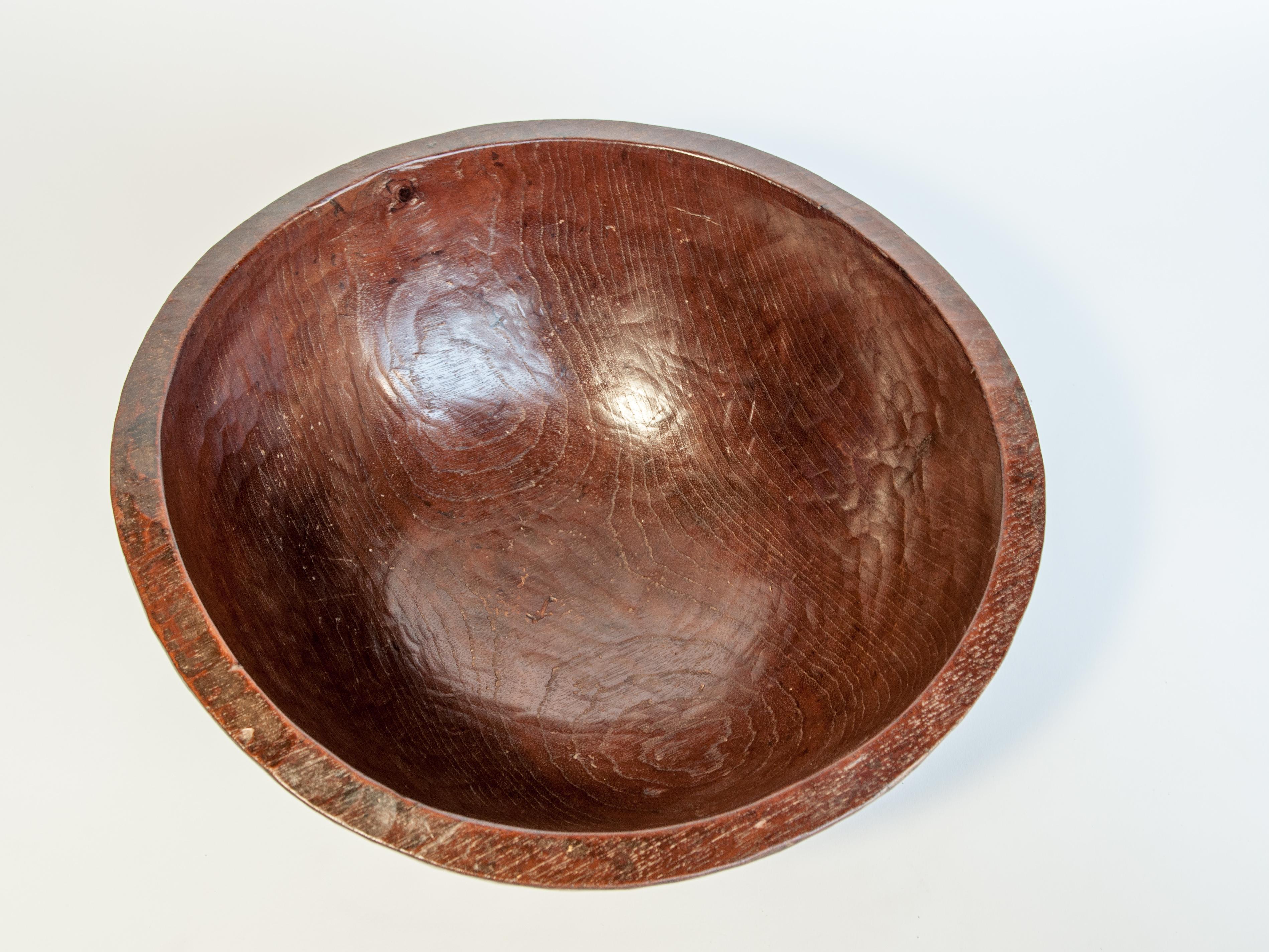 Old Tribal Wooden Bowl from the West Nepal Himal, Mid-20th Century 4