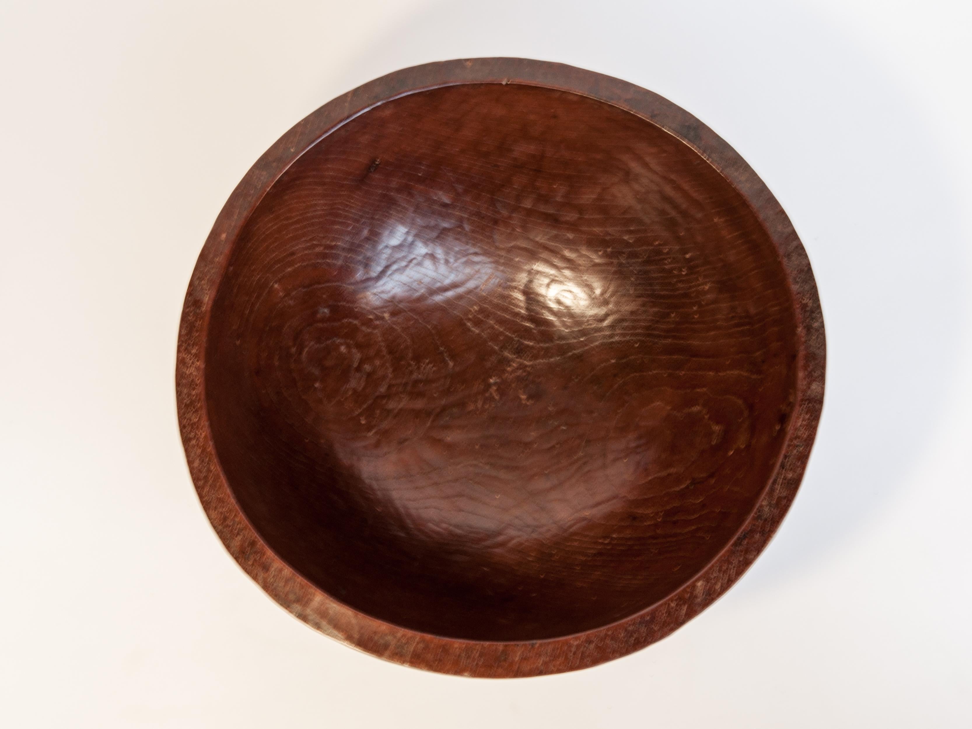 Old Tribal Wooden Bowl from the West Nepal Himal, Mid-20th Century 7