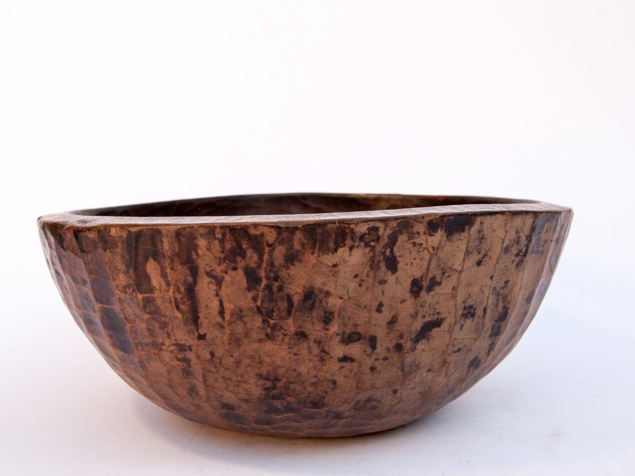 Country Old Tribal Wooden Bowl from West Nepal Himal, Mid-20th Century