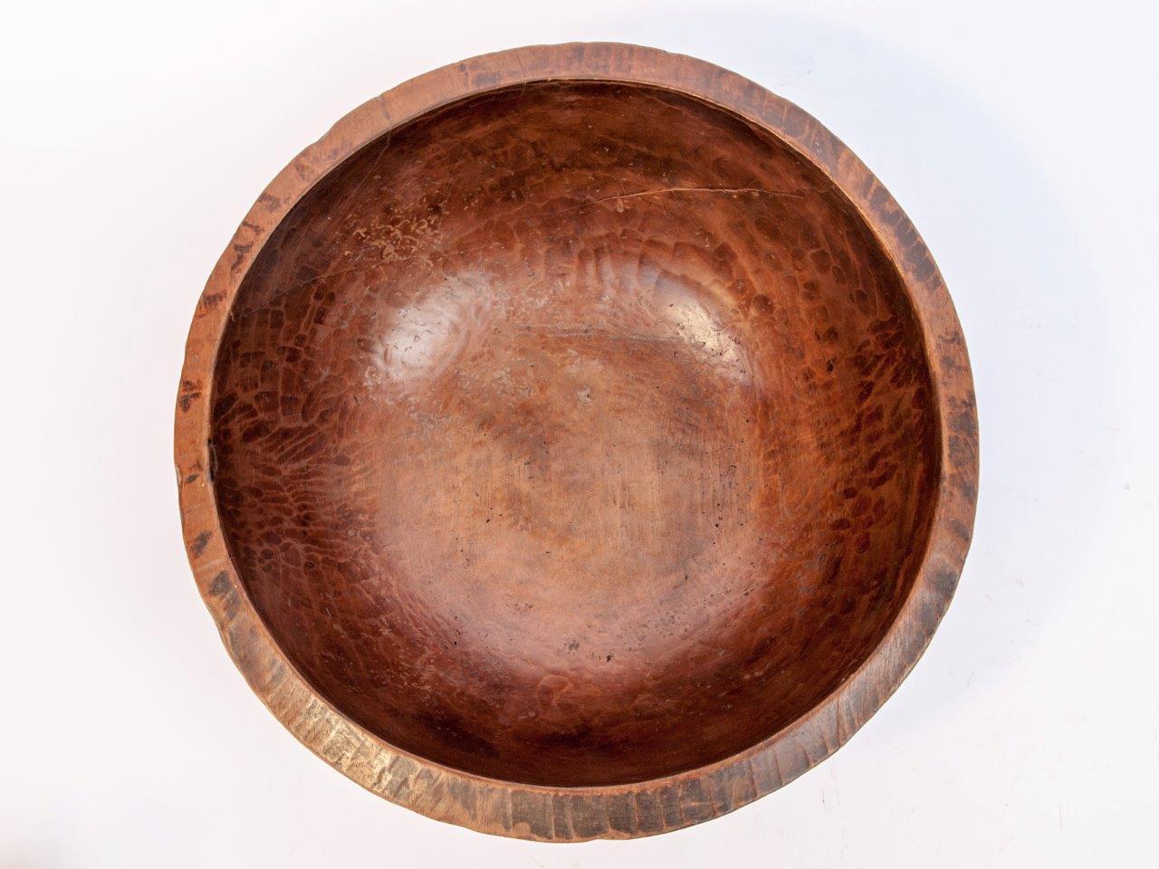 Nepalese Old Tribal Wooden Bowl from West Nepal Himal, Mid-20th Century