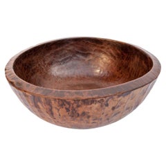 Vintage Old Tribal Wooden Bowl from West Nepal Himal, Mid-20th Century